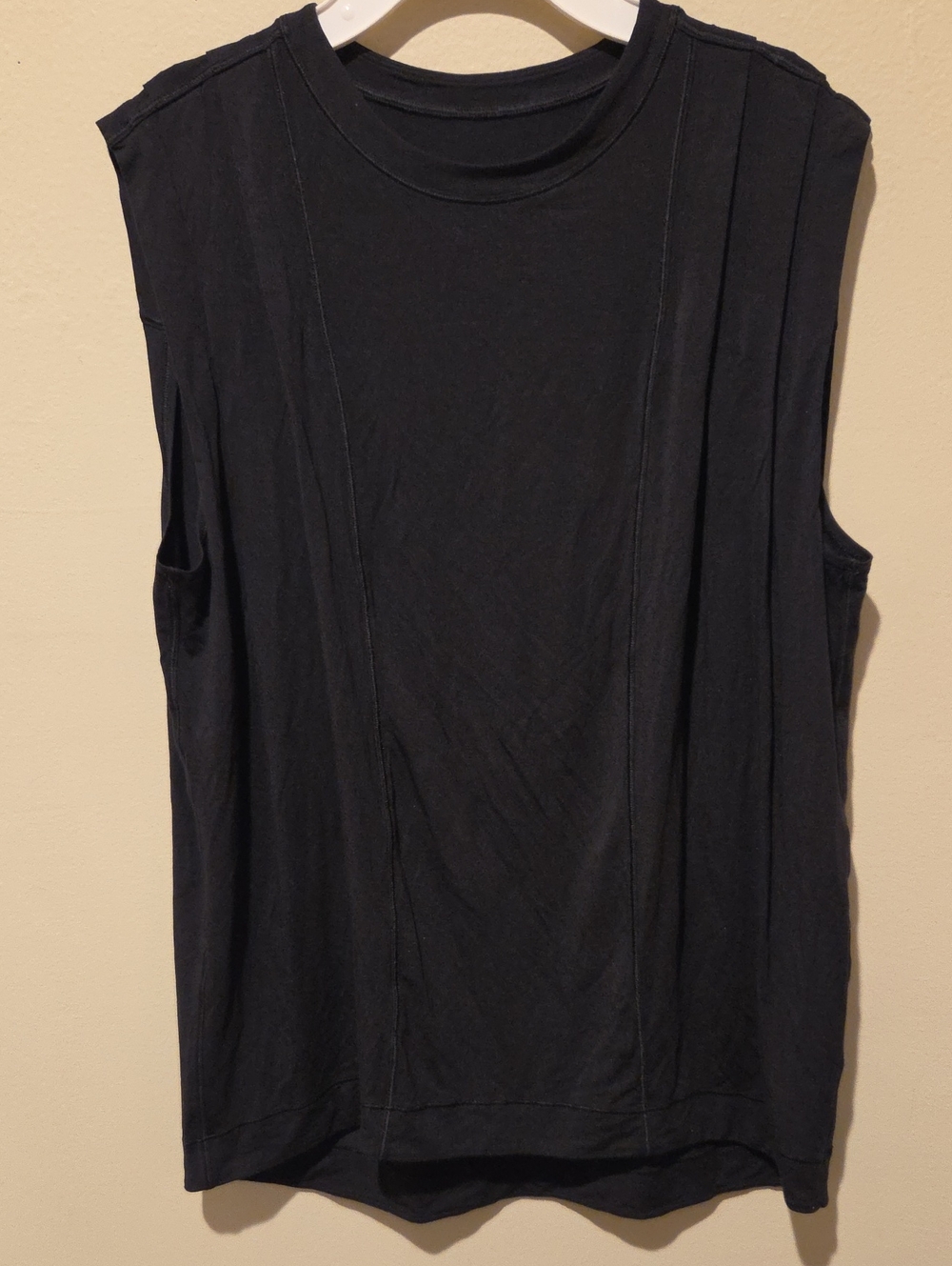 ❤️ LULULEMON PLEATED SHOULDER MODAL TANK TOP, BLACK, 8